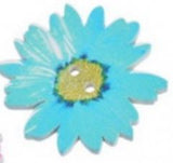 1 3/8 Inch Flower Shaped Wood Button with 2 holes