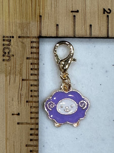 Gold Enamel Sheep Progress Keeper Purple