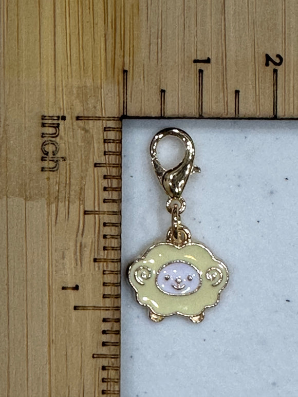 Gold Enamel Sheep Progress Keeper Yellow